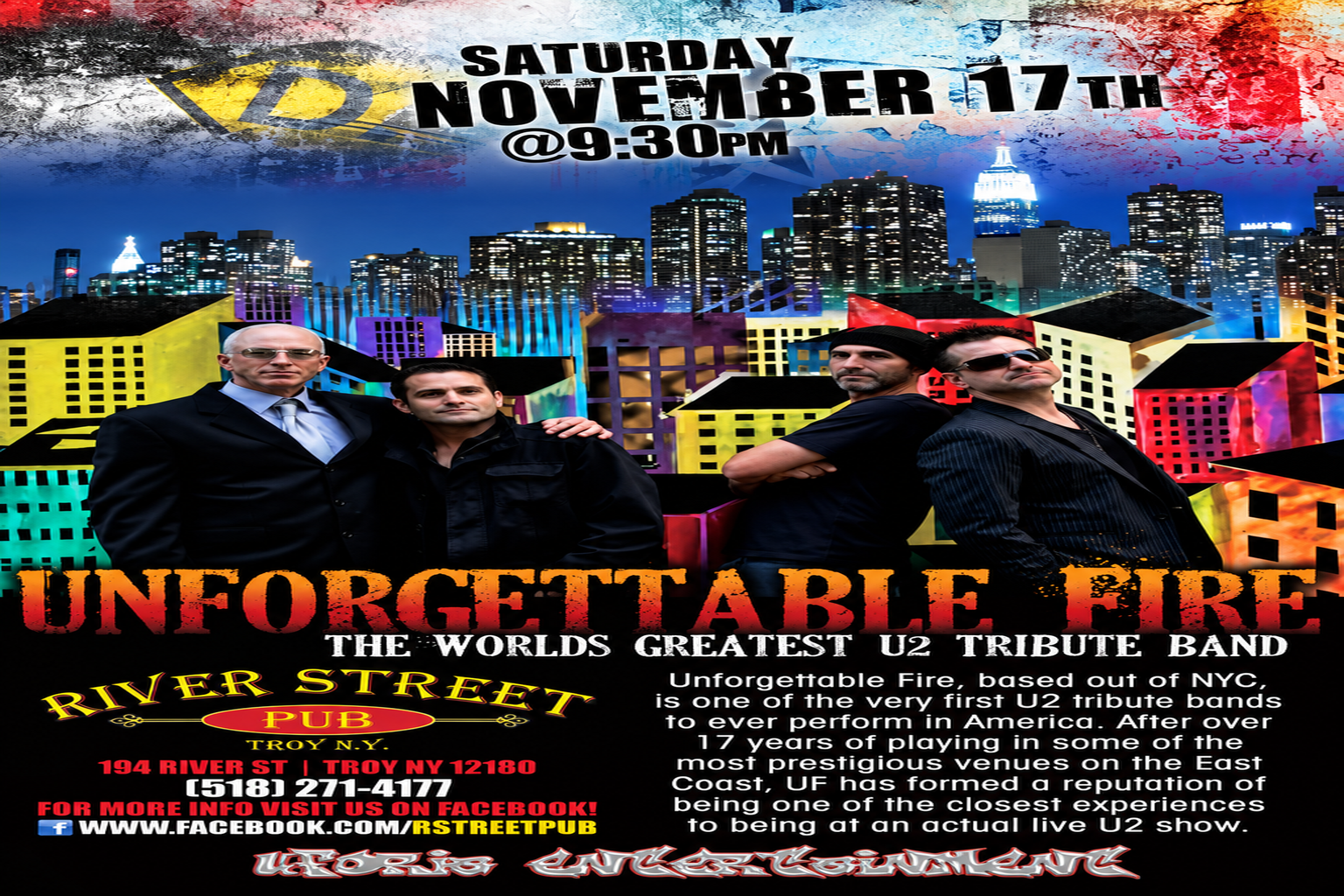 Unforgettable Fire at River Street Pub — November 17, 2012 | Uforia Entertainment & DJ Debonair